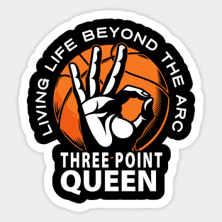 Three-Point QUEEN Shooter Women's Basketball Beyond the Arc 3 Pointer Sticker